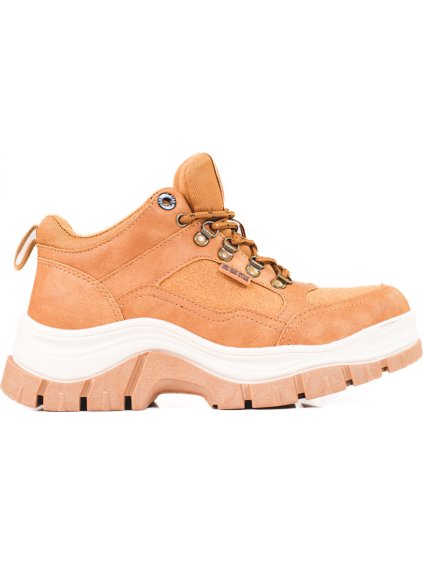 Dámske topánky BIG STAR na silnej podrážke - béžová