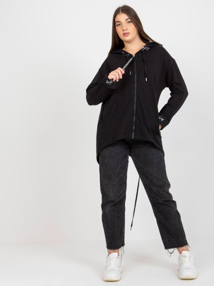 Čierna asymetrická mikina