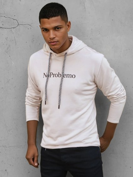 Béžová mikina s kapucňou