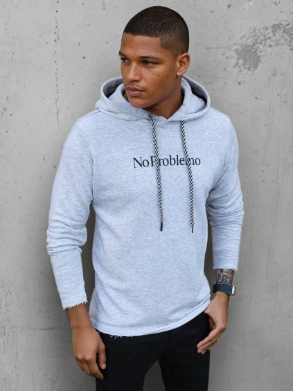 Sivá mikina s kapucňou