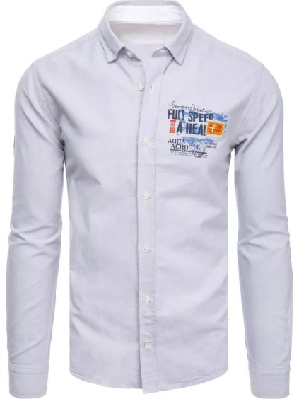 Svetlosivá košeľa s potlačou