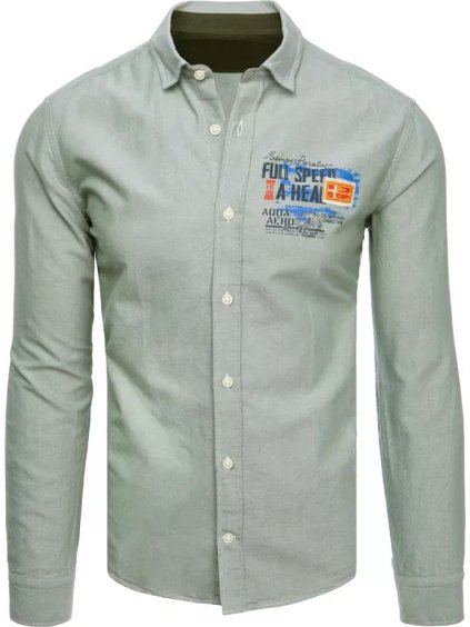 Mintová košeľa s potlačou