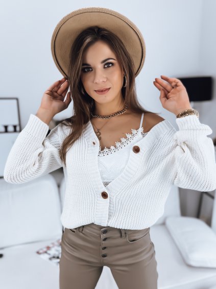 Krémový sveter MINSTRAL na gombíky