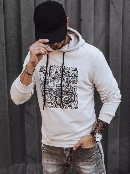 Smotanová mikina s potlačou