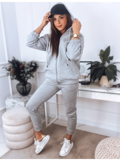 Sivá teplákovka na zips AMILIA PREMIUM