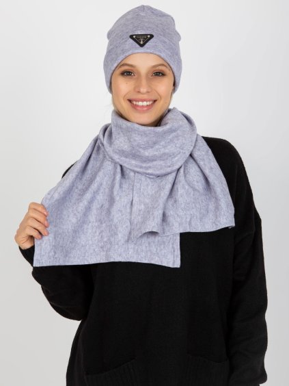 Svetlofialový komplet šála a čiapky