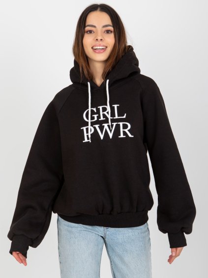 Čierna zateplená mikina Debby