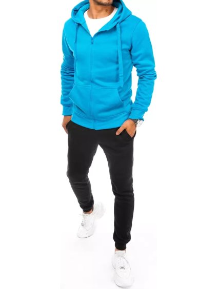 Modro-čierna tepláková súprava na zips