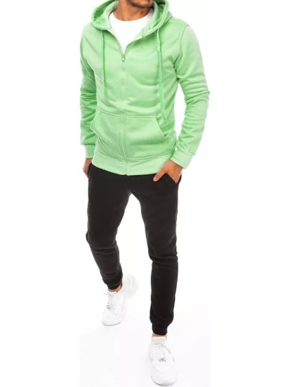 Zeleno-čierna tepláková súprava na zips