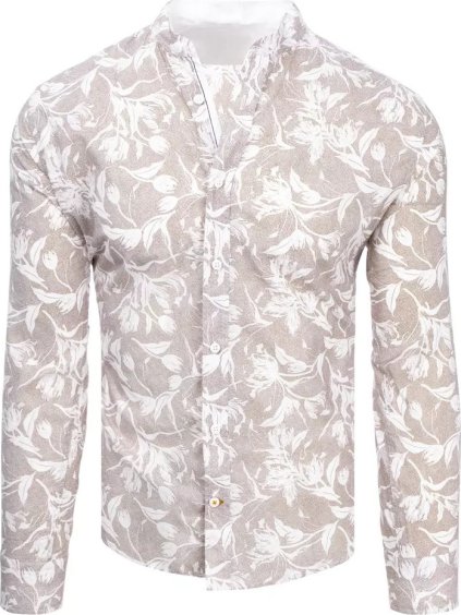 Svetlohnedá vzorovaná košeľa