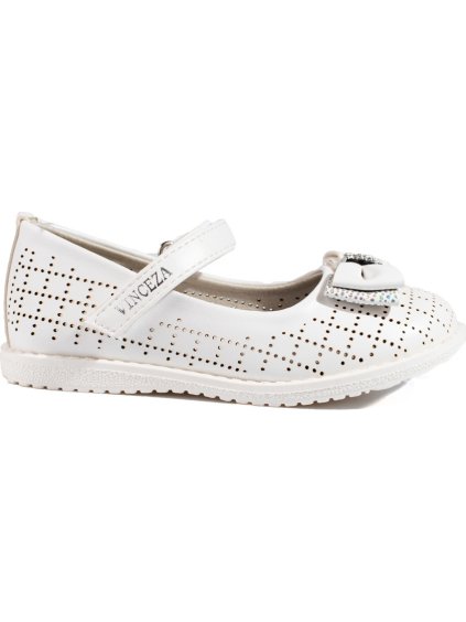 Dievčenské dierované baleríny s mašľou