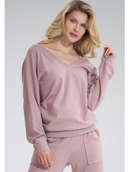 Púdrová mikina na chrbte na sťahovanie