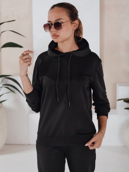 Čierna teplákovka s kapucňou MIGEL