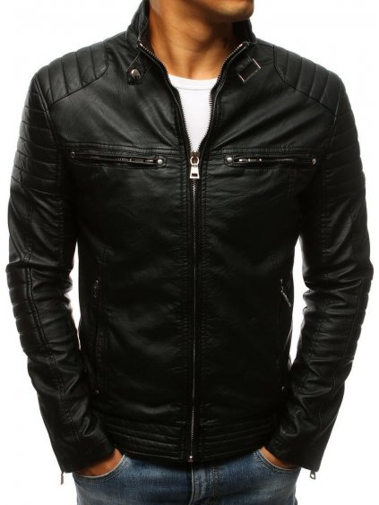 Pánska čierna koženková bunda Bolan