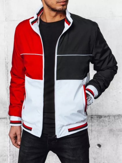 Bielo -modročervená prechodná pánska bunda