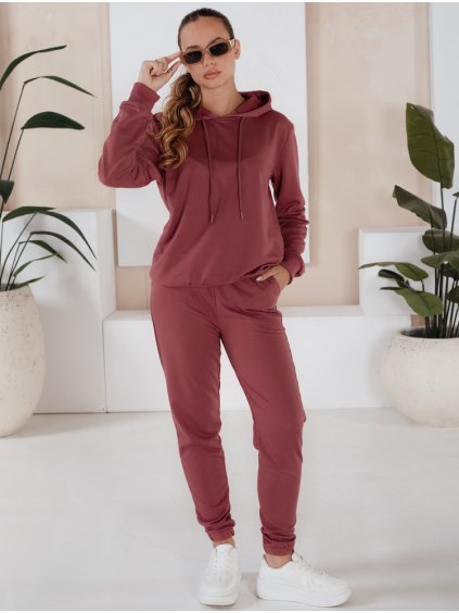 Vínová teplákovka s kapucňou MIGEL