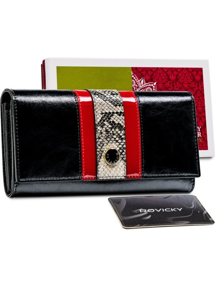 Peterson Čierna vzorovaná peňaženka Y063