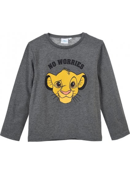 Tmavosivé tričko s dlhým rukávom The Lion King