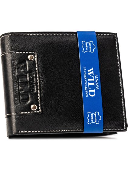 Always Wild Kožená čierna peňaženka A103