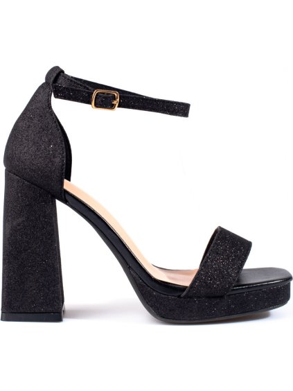 Vysoké dámske sandále na podpätku