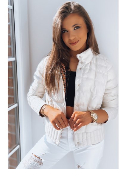 Biela obojstranná prešívaná bunda FIORELLA