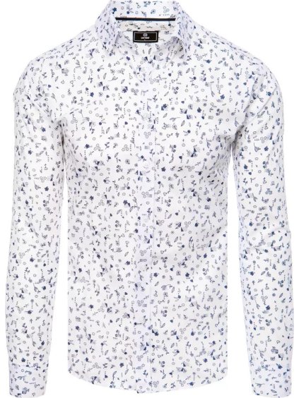 Biela vzorovaná pánska košeľa