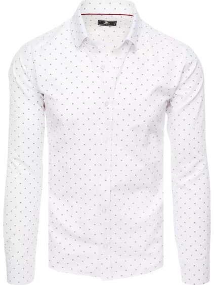 Biela pánska vzorovaná košeľa