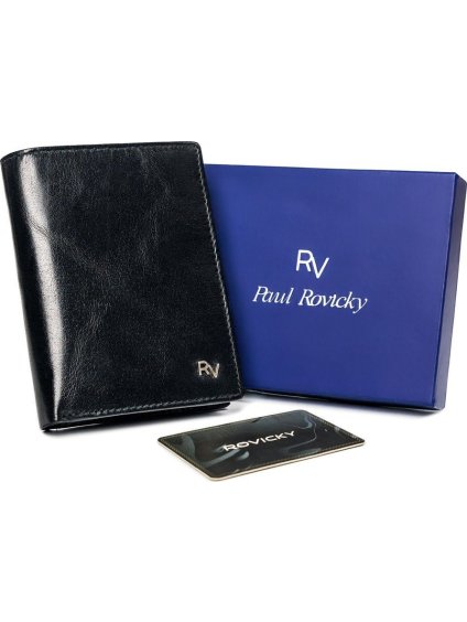Rovicky Peňaženka z kože - čierna L111