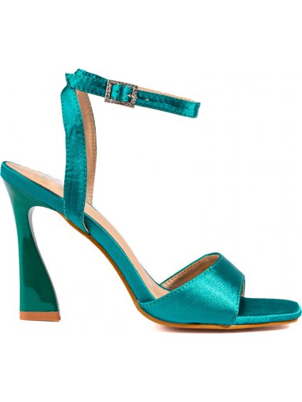 Dámske sandále na vysokom podpätku Potocki - Tyrkysová