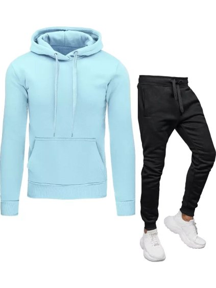 Svetlomodro-čierna pánska tepláková súprava