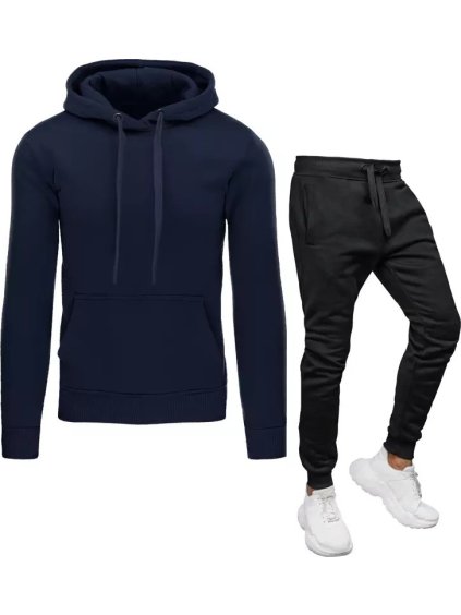 Tmavomodro-čierna pánska tepláková súprava