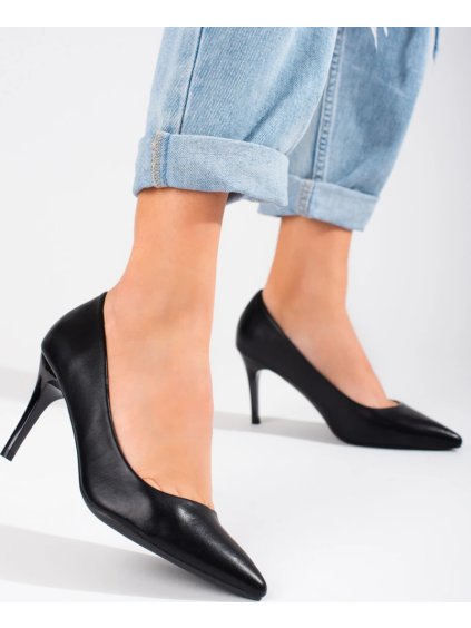 Klasické dámske čierne lodičky Shelovet