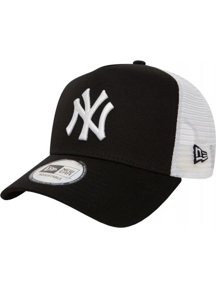 Čierno-biela šiltovka New Era New York Yankees MLB Clean Trucker Cap