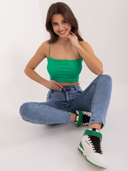 Modré džínsové dámske nohavice