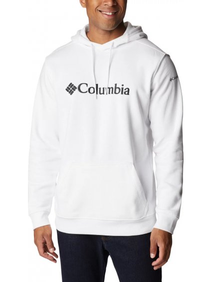 Biela mikina s kapucňou Columbia CSC Basic Logo II Hoodie