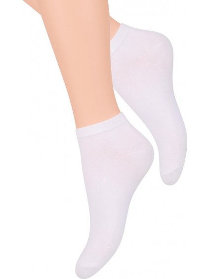 Biele členkové dámske ponožky Art. 052
