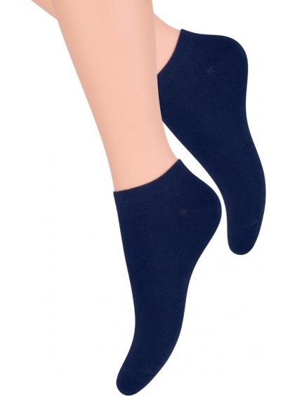 Námornícky modré členkové dámske ponožky Art. 052