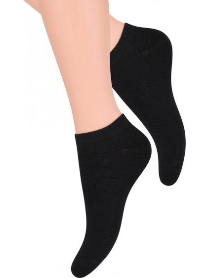 Čierne členkové dámske ponožky Art. 052