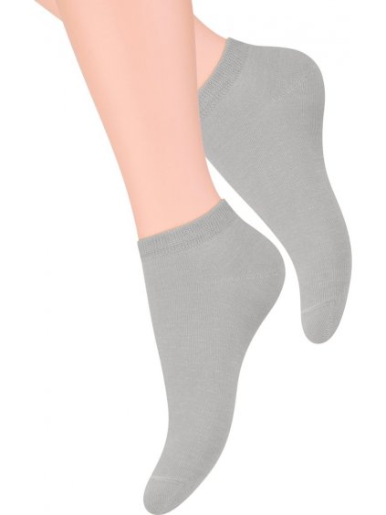 Sivé členkové dámske ponožky Art. 052