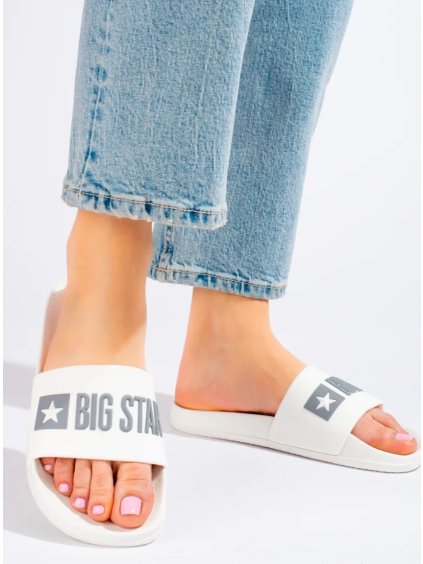 Dámske biele šľapky Big Star