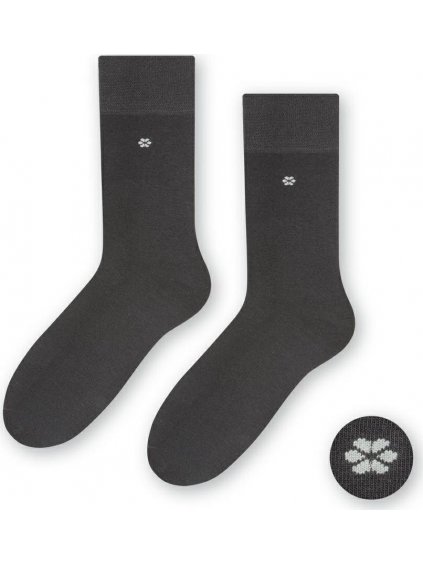 Tmavosivé pánske ponožky Art. 056