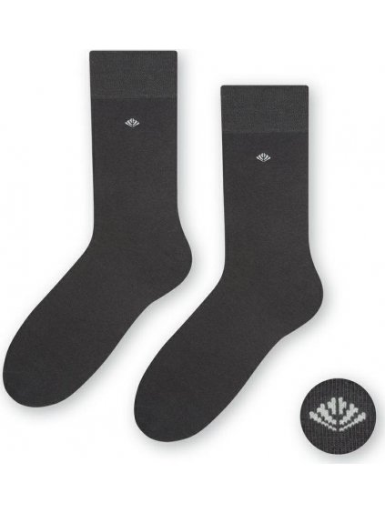 Čierne pánske hladké bavlnené ponožky Art. 056