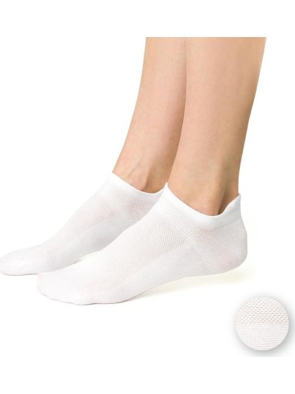 Biele dámske členkové ponožky Art. 050