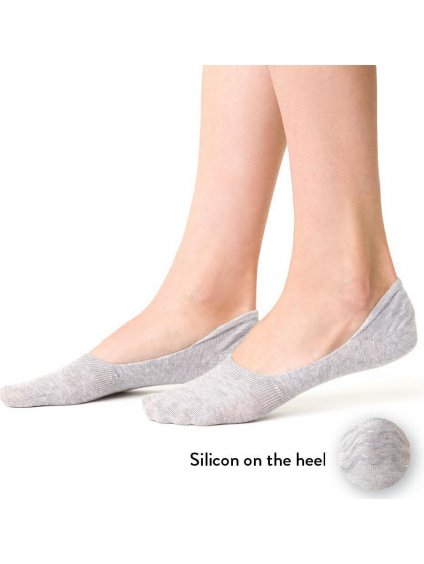 Sivé melanž ponožky ťapky Art.058