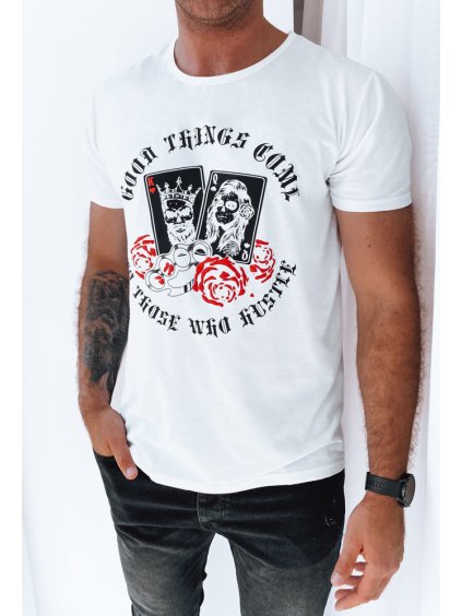 Biele pánske tričko s potlačou