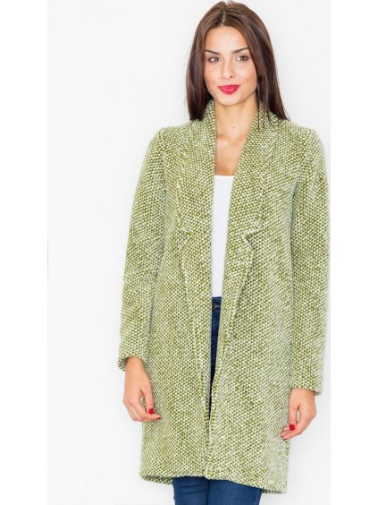 Olivový elegantný kabát