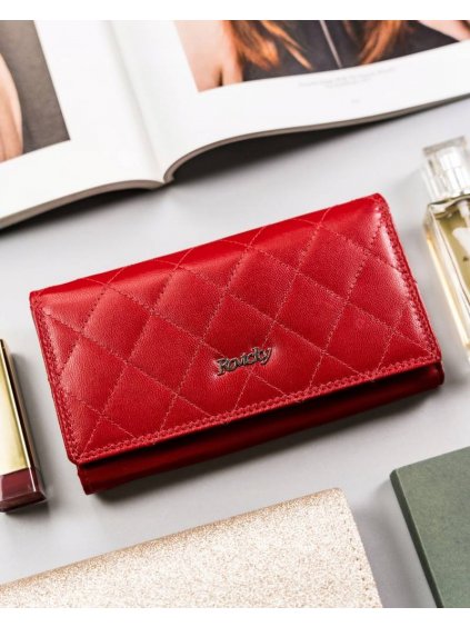 Rovicky Červená dámska prešívaná peňaženka V130