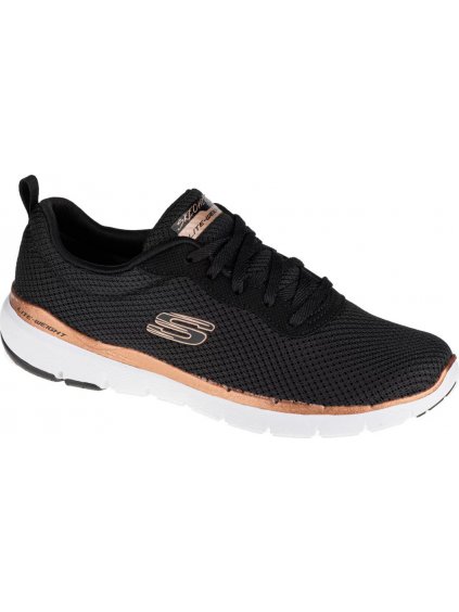 ČIERNO-ZLATÉ DÁMSKE TENISKY SKECHERS FLEX APPEAL 3.0