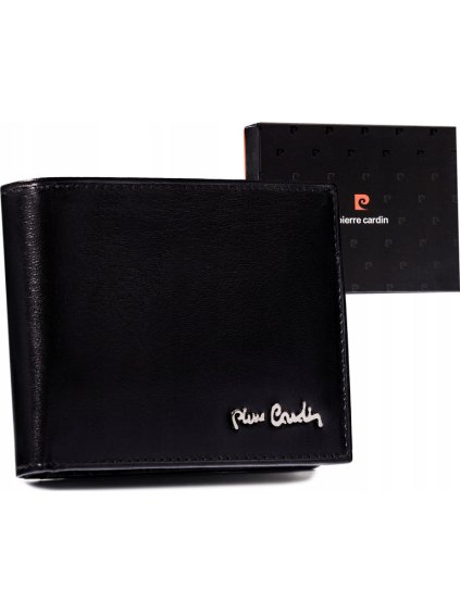 Pierre Cardin Čierna pánska kožená peňaženka J063