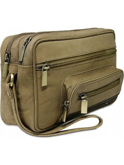 Always Wild Svetlohnedá pánska kožená kabelka